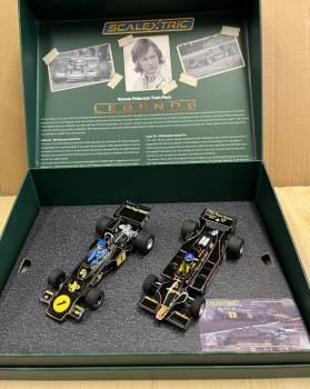 Preview: Ronnie Peterson Twin Pack Lotus 72 and 79,  Scalextric C4684A