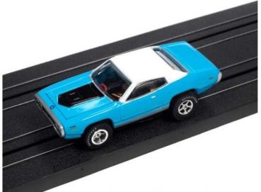 Preview: 1971 Plymouth Road Runner *Flamethrower X Traction Release 33*, blue, 1/64, Autoworld SC366D