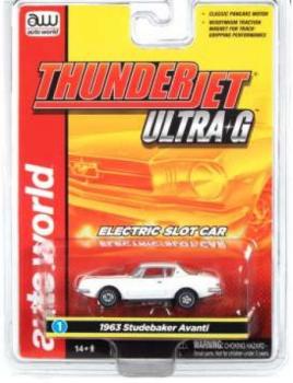 1963 Studebaker Avanti *Thunderjet Ultra G* Release 34, white, 1/64, Auto World SC367-1w