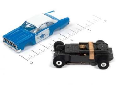 Preview: 1967 Ford Fairlane Police Car *Thunderjet Ultra G* Release 34, blue, 1/64, Auto World SC367-4b