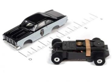 Preview: 1967 Ford Fairlane Police Car *Thunderjet Ultra G* Release 34, black/white, 1/64, Auto World SC367-4bkw