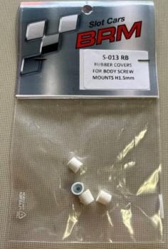 Karosseriehalterhuelsen Anti-Vibration Huehe 1,5mm Gummi f.Slotcars 1:24 BRM, BRS013RB