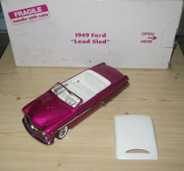 1949 Ford Lead Sled, Purple w/ White Roof, 1/24 Diecast, Danbury Mint DM1044
