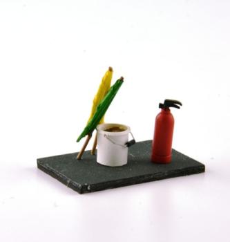 Preview: Figur - Streckenposten Set 2 3 Figuren u.Zubehör, LeMans Miniatures FLMCO132003M