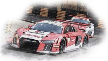 Audi R8 LMS GT3 Macau 2015 No. 6 & No. 7, 1/24, NUNU 24024