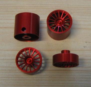 Design Felgen rot Satz (4pcs) 18,5mm 1/24