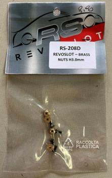 Karosserietrueger-T-Huelse 3,0mm +1,5mm-Flex (Messing) f.Slotcars REVOLSOT, RS208D