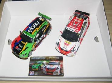BTCC Champions 2014, Twin Pack - BMW 125 Series 1 & Honda Civic, Limited Edition, Scalextric C3694A