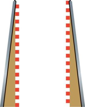 Sport Schiene Randstreifen Gerade