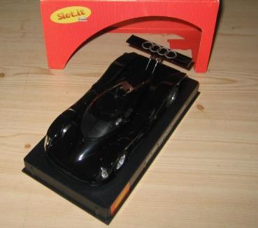 Audi R8C Roll-out Snetterton 1999, schwarz gluenzend, SlotIt SICA01C