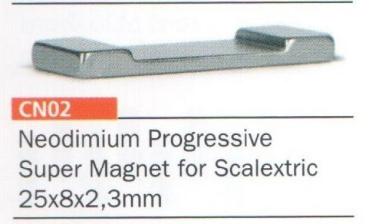 Fahrwerksmagnet Slot.it 25x8x2,3mm C-Shape Neodymium f.Slotcars 1:32 SCALEXTRIC u.ue., SlotIt SICN02
