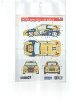 Focus RS WRC - JOLLY CLUB 1/24 Decal, Studio27 DC556C
