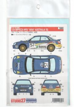 Imprezza WRX - ARAI Australia 2002, 1/24 Decal Studio27 DC599C
