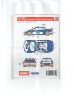 Peugeot 307WRC #7 Stohl, OMV, Monte Carlo 2006, 1/24 Decal, Studio27 DC734C
