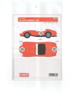 250TR Sebring 1958, 1/24 Decal, Studio27 DC765