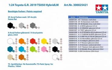 Preview: Toyota G.R. 2019 TS050 Hybrid LM, 1/24, Tamiya 25421