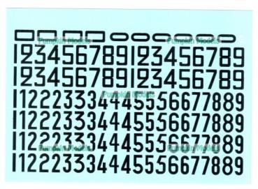 Virages Decal Zahlen 12mm, 1/24, VIR319