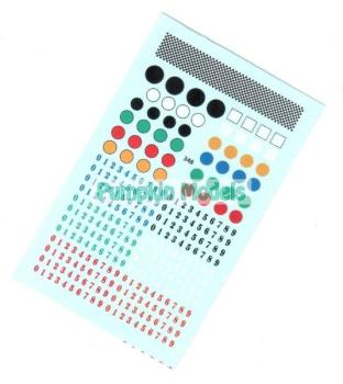 Virages Decal Zahlen bunt 1/87, Virages 348