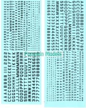 Virages Decal Alphabeth und Zahlen schwarz, Virages 445