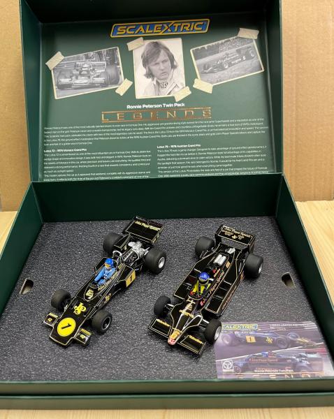 Ronnie Peterson Twin Pack Lotus 72 and 79,  Scalextric C4684A
