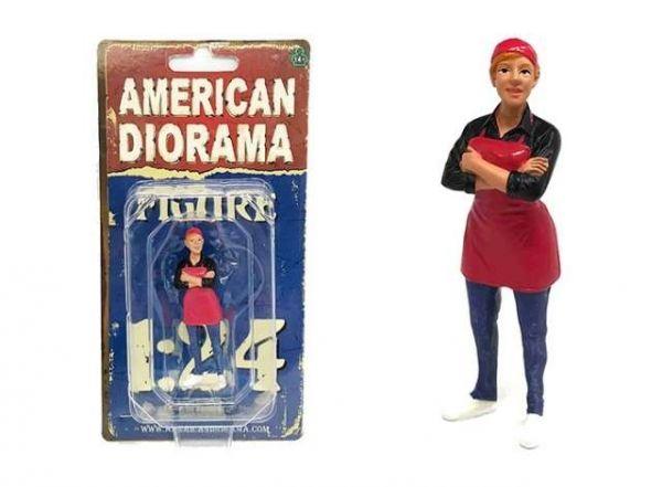 Food Truck Chef Gloria, 1/24, American Diorama 38442