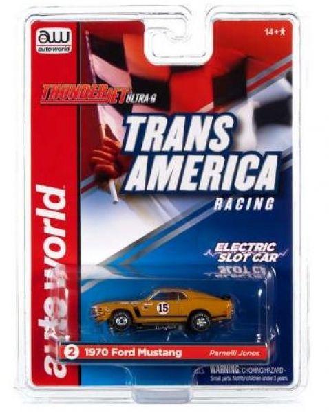 1970 Ford Mustang #15 Pamelli Jones *Trans Am Racers Thunderjet Release 30*, brown-orange, 1/64, AutoWorld AWSC357B