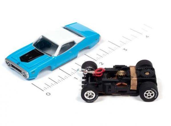 1971 Plymouth Road Runner *Flamethrower X Traction Release 33*, blue, 1/64, Autoworld SC366D