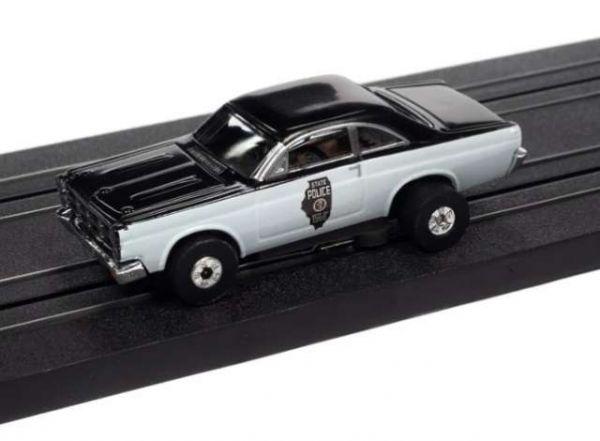 1967 Ford Fairlane Police Car *Thunderjet Ultra G* Release 34, black/white, 1/64, Auto World SC367-4bkw