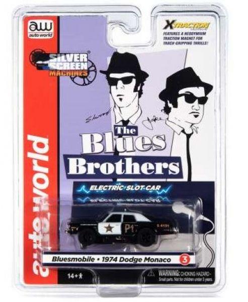 1974 Dodge Monaco Bluesmobile , black/white, 1/64, AutoWorld AWSC372C