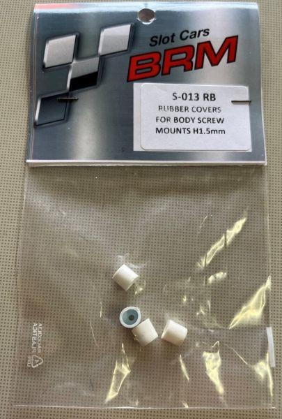Karosseriehalterhuelsen Anti-Vibration Huehe 1,5mm Gummi f.Slotcars 1:24 BRM, BRS013RB