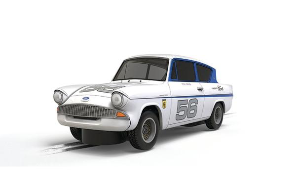 Ford Anglia - Silver 56,  Scalextric C4682