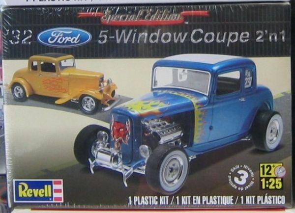 32 Ford 5-Windows Coupue 2'n 1, 1/25, Revell USA 85-4228
