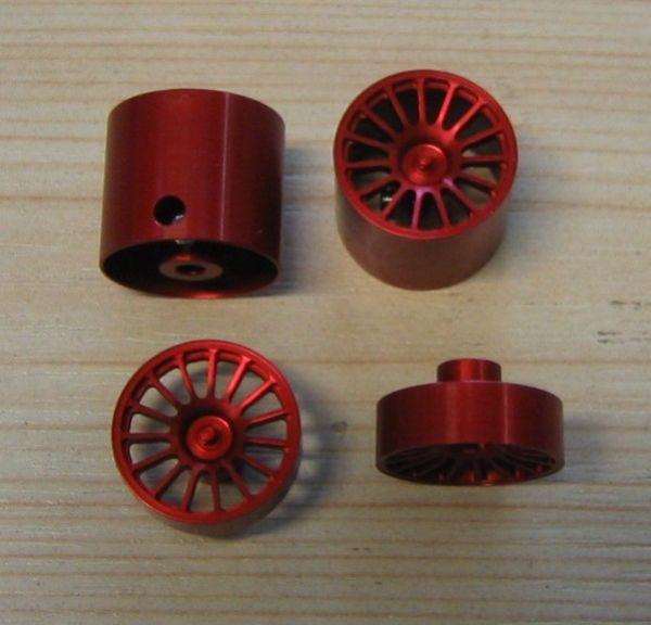 Design Felgen rot Satz (4pcs) 18,5mm 1/24