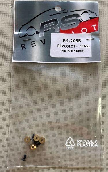 Karosserietrueger-T-Huelse 2,0mm +0,5mm-Flex (Messing) f.Slotcars REVOLSOT, RS208B