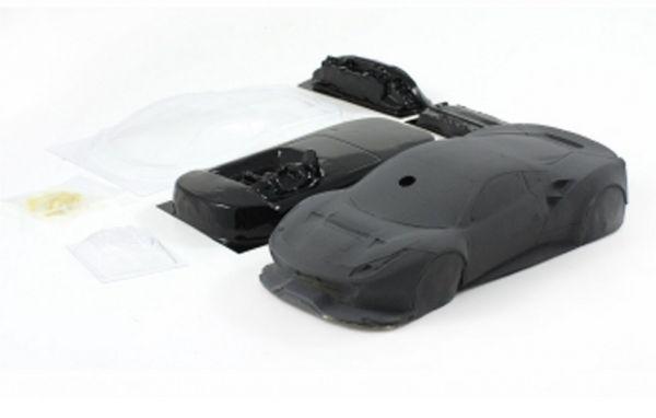 Karosserie Ferr. 488 GT Ultralight KIT FiberGlass, 1/24, ScaleAuto 3912