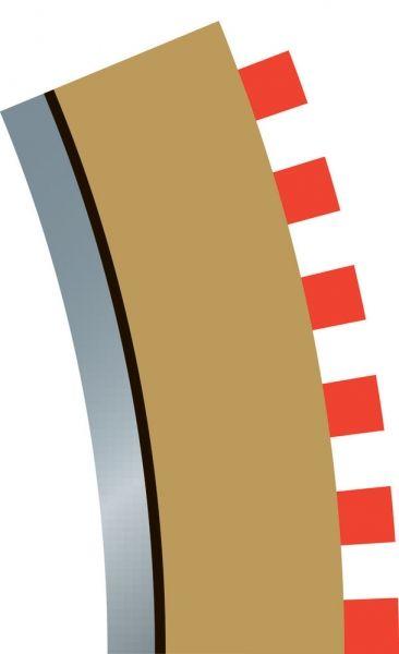 Sport Schiene Shoulder inside R3 22,5 Grad, (4), Scalextric C8281