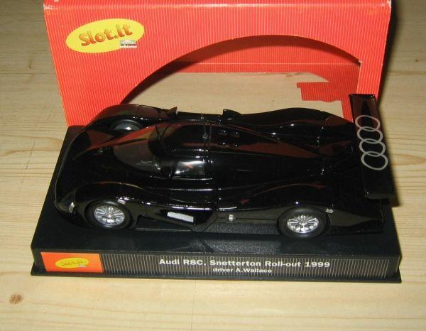 Audi R8C Roll-out Snetterton 1999, schwarz gluenzend, SlotIt SICA01C