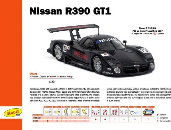 Nissan R390 GT1 - n.23 Test car Le Mans 1997, SlotIt SICA05A
