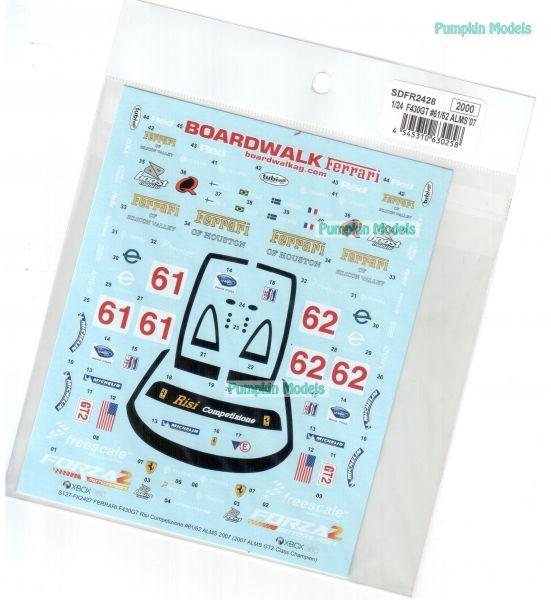 Ferrari F430GT, RisiCompezione #61/62, ALMS 2007 (2007 ALMS GT2 Class Champion), 1/24 Decal Studio27 SDFR2428