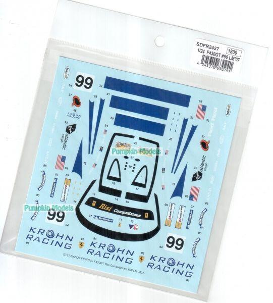 Ferrari F430GT Risi Competizione #99, LM2007, 1/24 Decal Studio27 SDFR2427