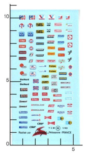 Virages Decal NASCAR STICKERS - 1/43, VIR045