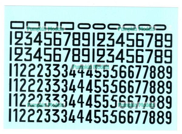 Virages Decal Zahlen 12mm, 1/24, VIR319