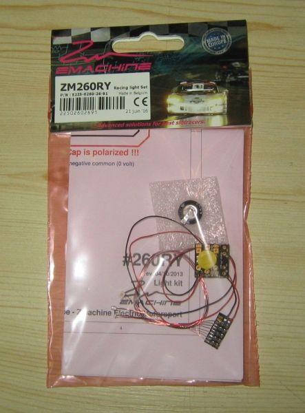 ZM260RY - Zmachine Kit Racing: 2x Licht vorne Racing gelb, 2x Licht hinten, Super leicht Kit.